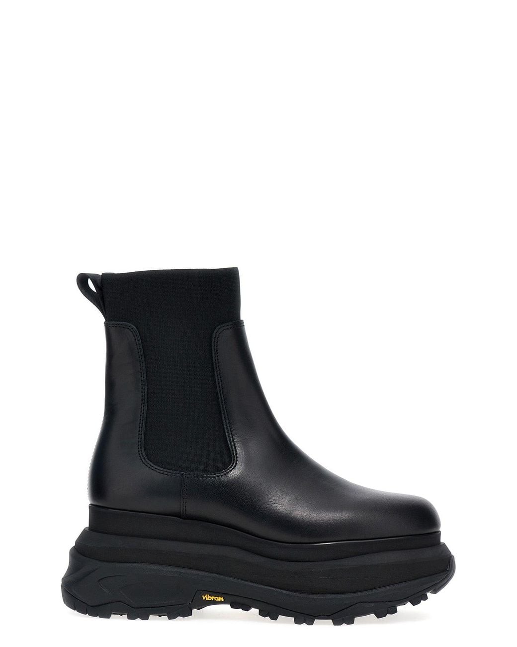 Sacai Black Ankle Boots 'Chelsea Boots Ag'