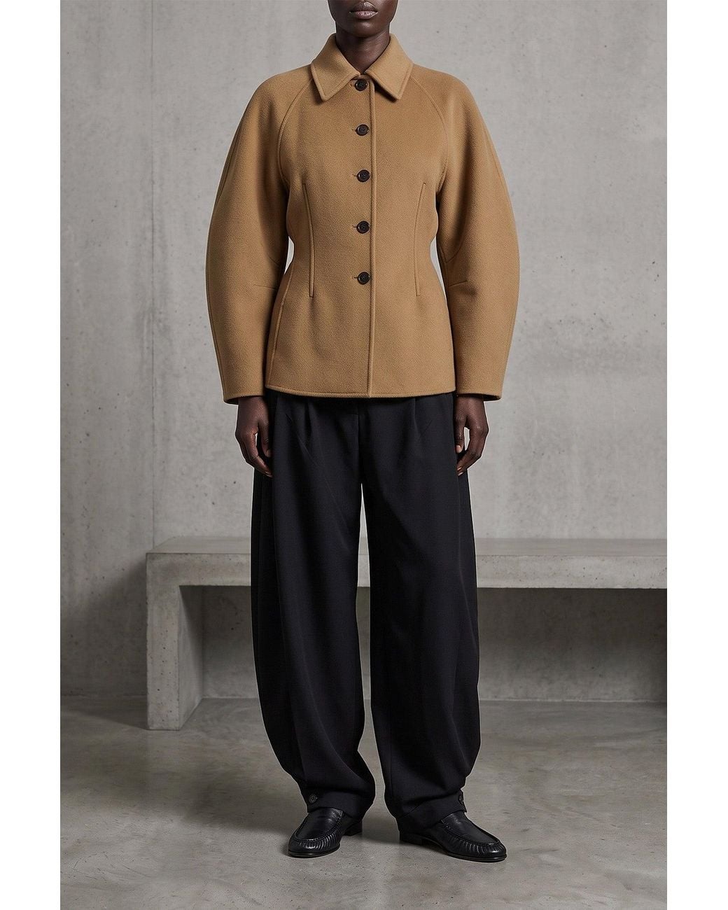 Rohe Black Sculptural Balloon Trousers