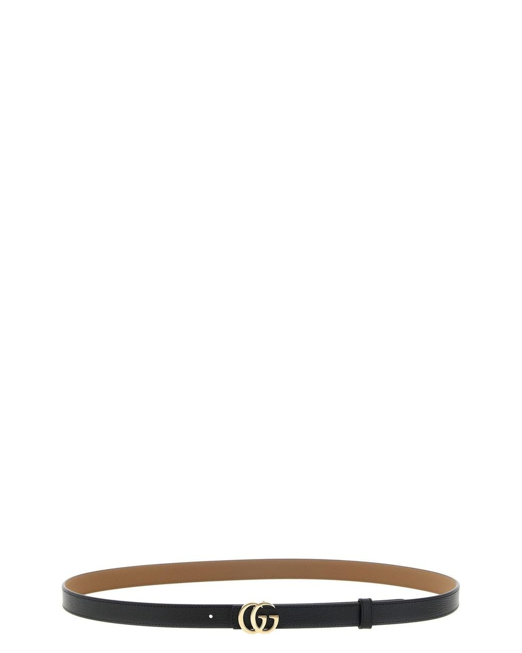 Gucci Black 'Gg Marmont' Reversible Belt