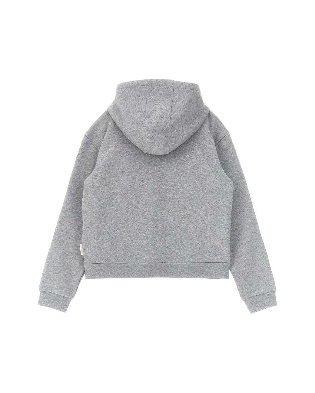 Moncler Gray Zip-Up Hoodie With Crochet Trims