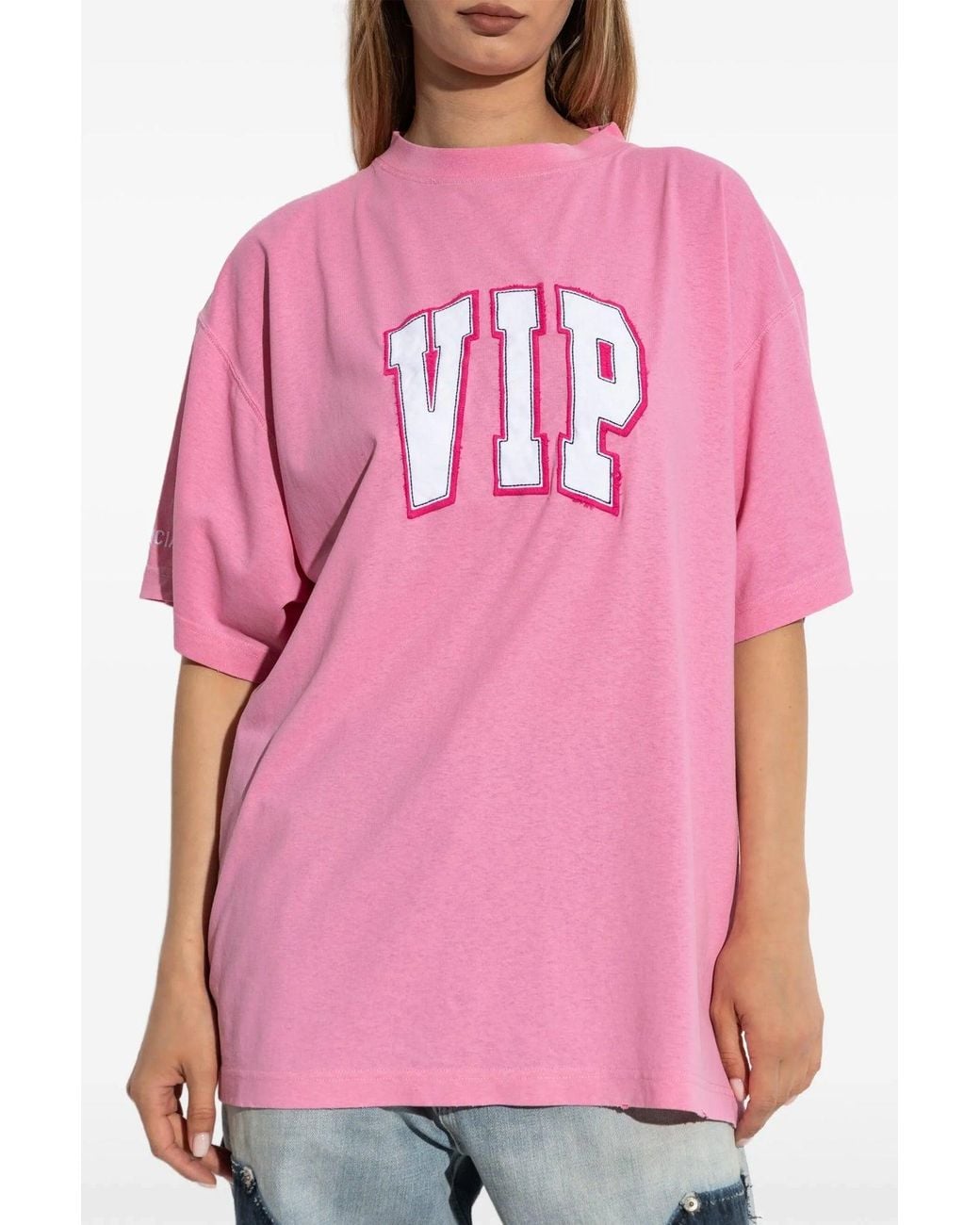 Balenciaga Pink T-Shirt 'Vip Team'