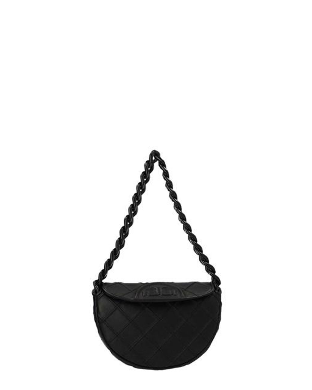 Tory Burch 'mini Fleming Soft Crescent' Crossbody Bag in Black | Lyst