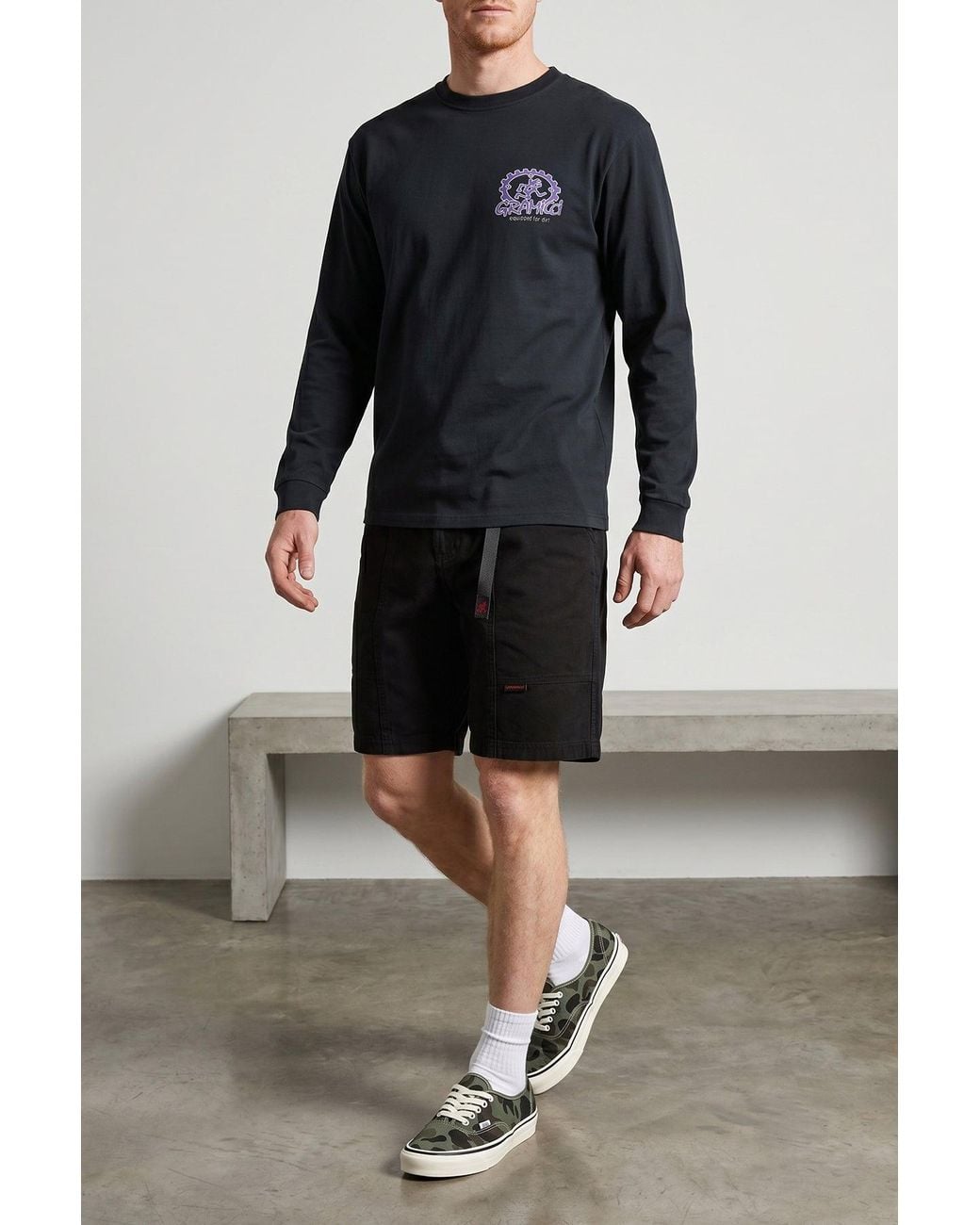 Gramicci Blue T-Shirt 'Equipped For Dirt' for men