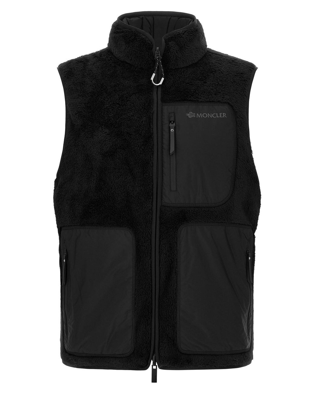Moncler Black Reversible Padded Vest for men