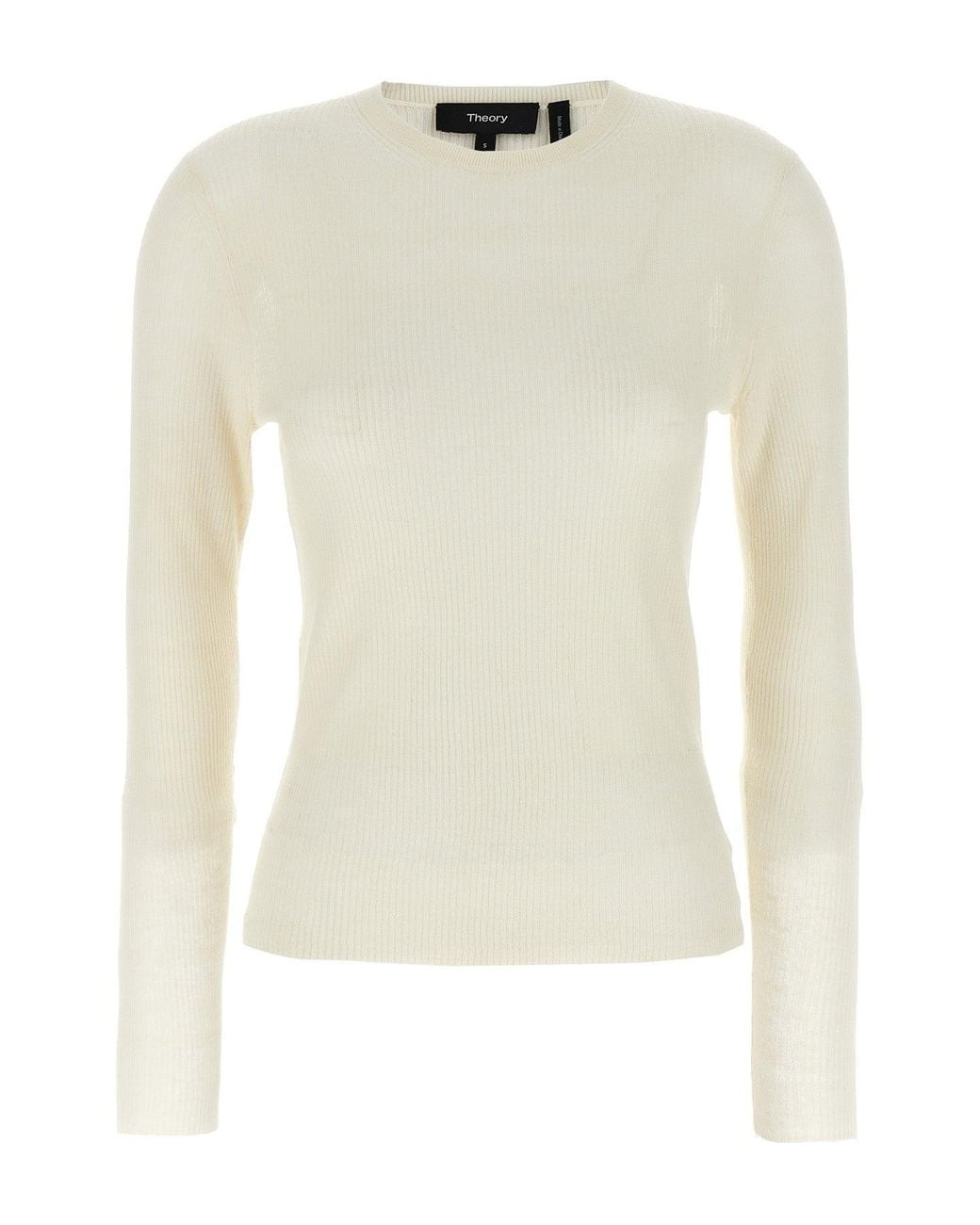 Theory Natural Sweater 'Sheer Rib Ls'