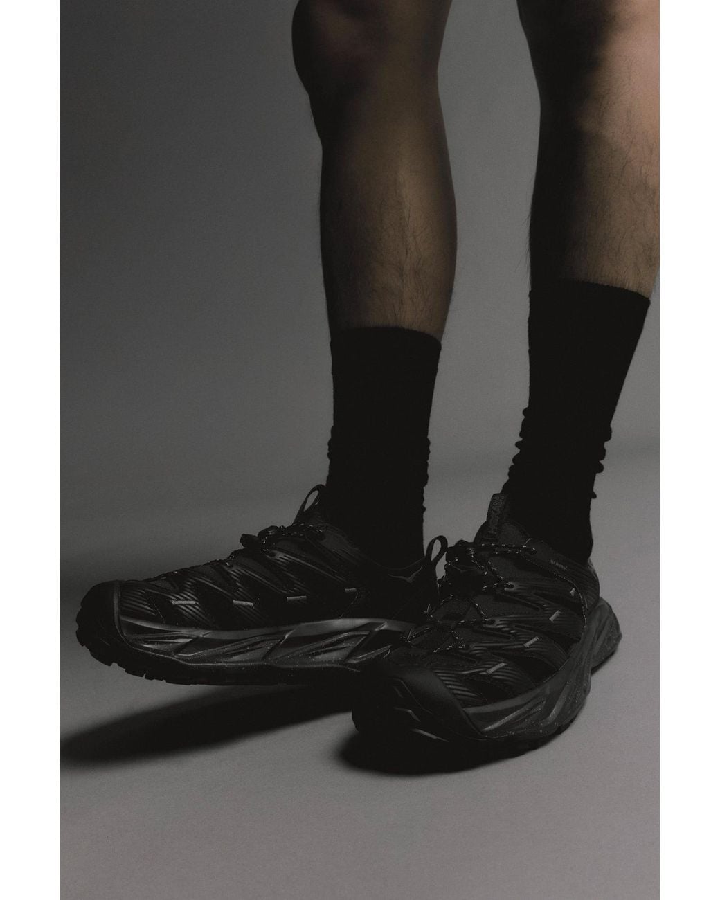 Hoka One One Black Hopara Sneaker With Cut-Out Details