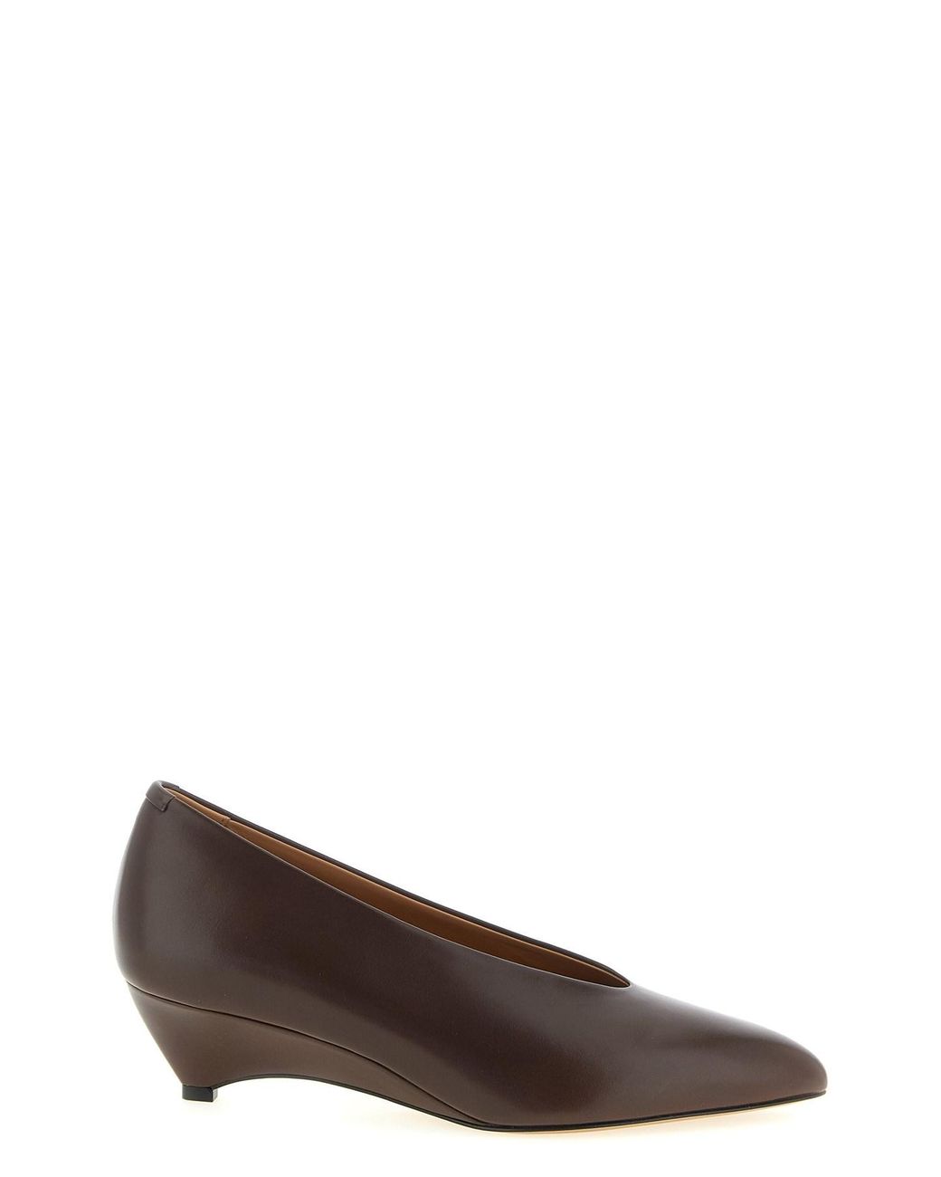 Jil Sander Brown 'arc' Pumps