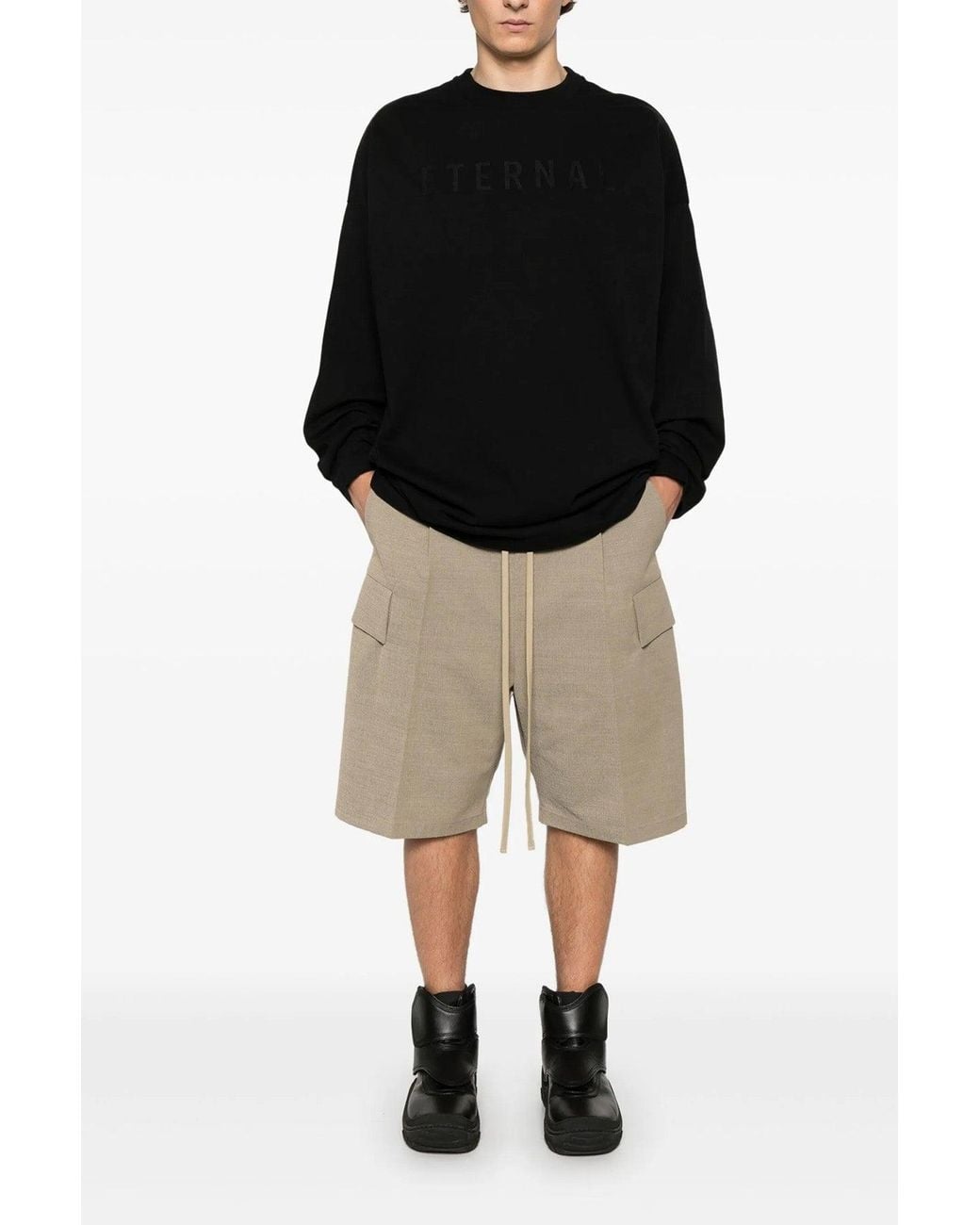 Fear Of God Black T-Shirt 'Eternal Long Sleeve' for men