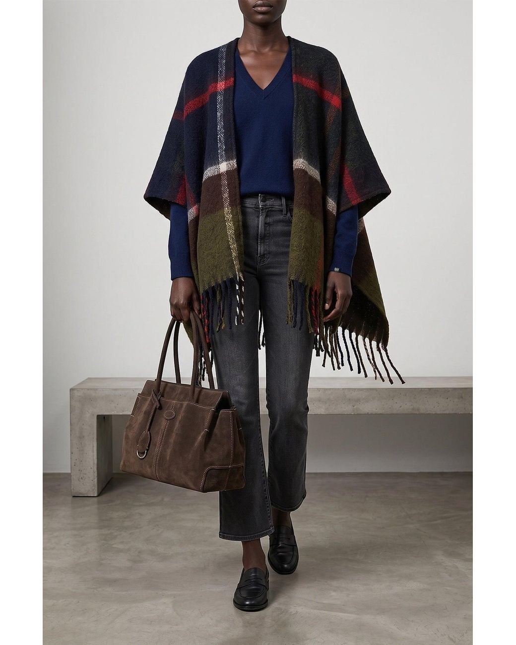 Tod's Brown Medium Suede Tote Bag