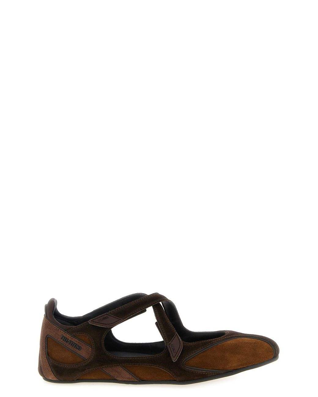 The Attico Black 'floor 01' Ballet Flats