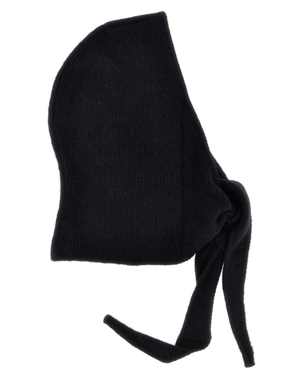Ganni Black Wool Balaclava