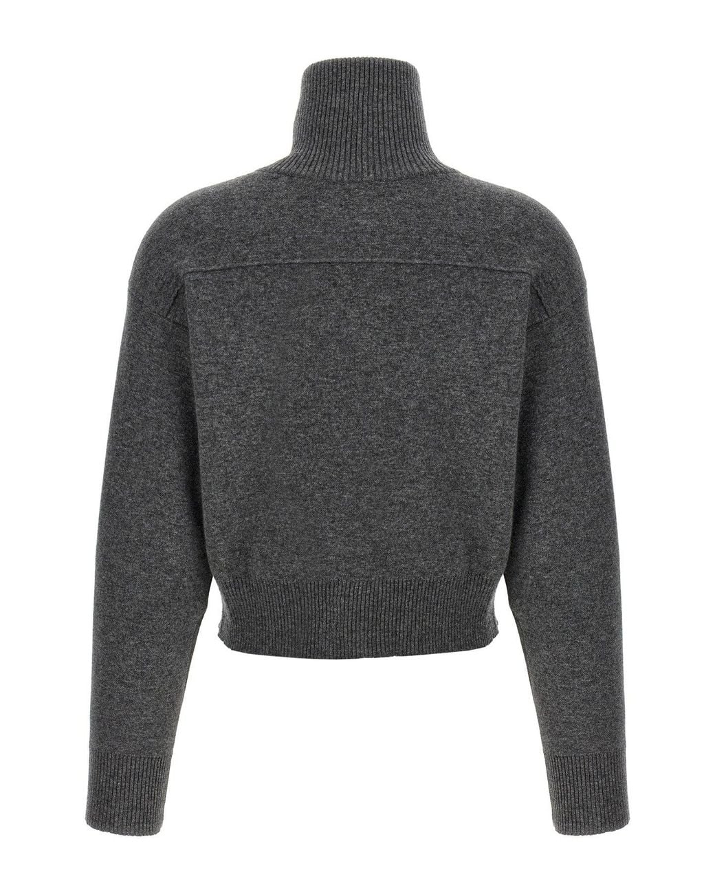 Brunello Cucinelli Gray Cardigan With Monile Detail