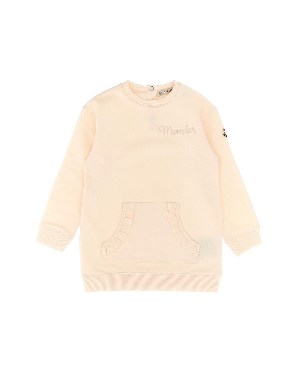 Moncler Natural Logo Embroidery Dress