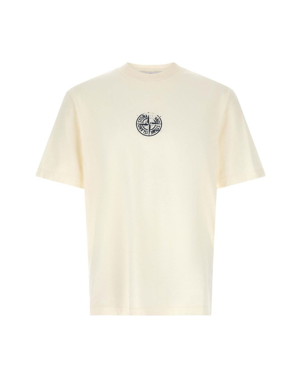 Stone Island White Logo T-shirt for men