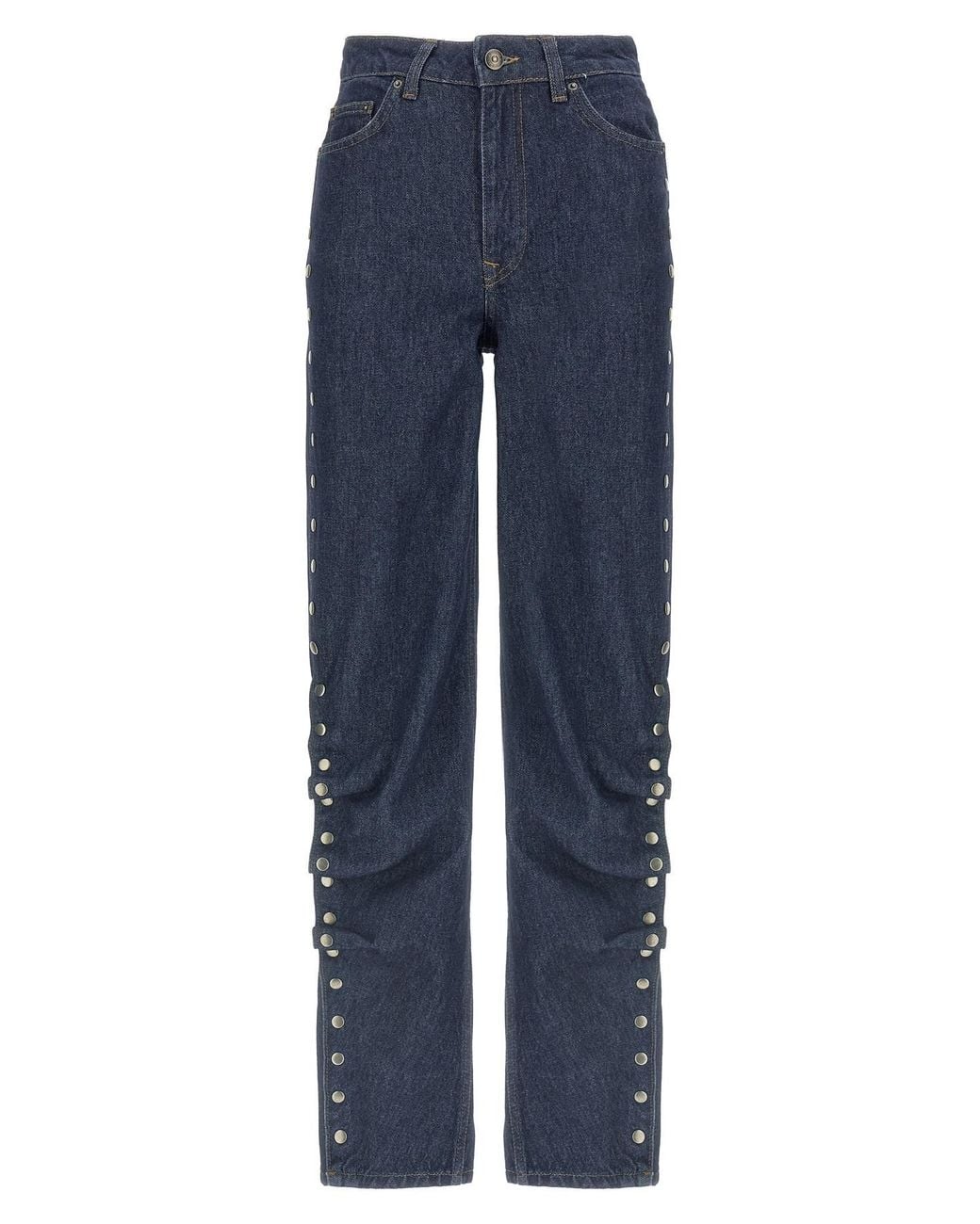 ROTATE BIRGER CHRISTENSEN Blue 'denim Buttoned' Jeans