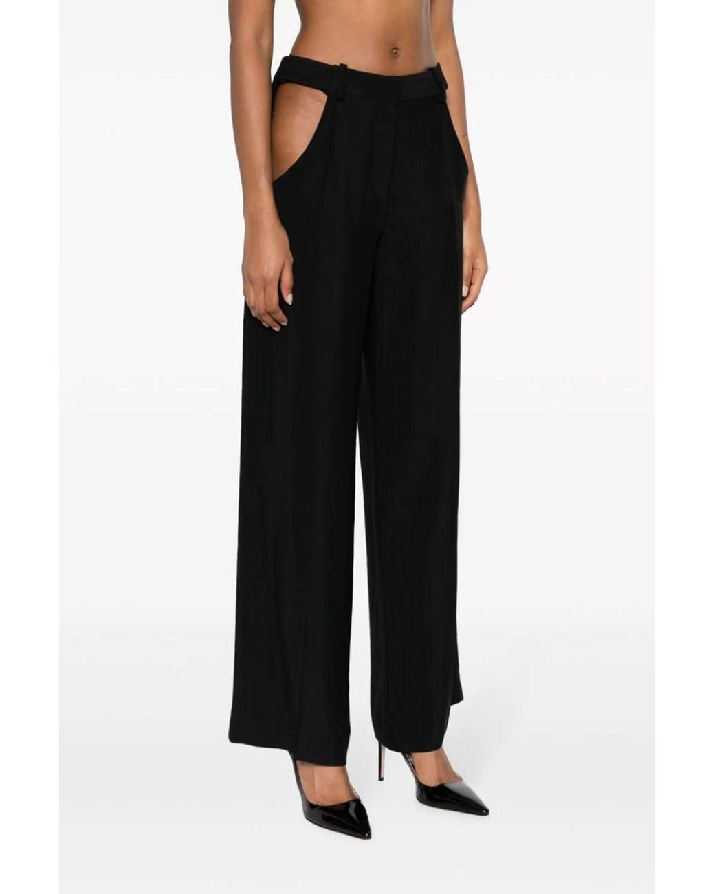 Mugler Black 'Cut-Out' Trousers