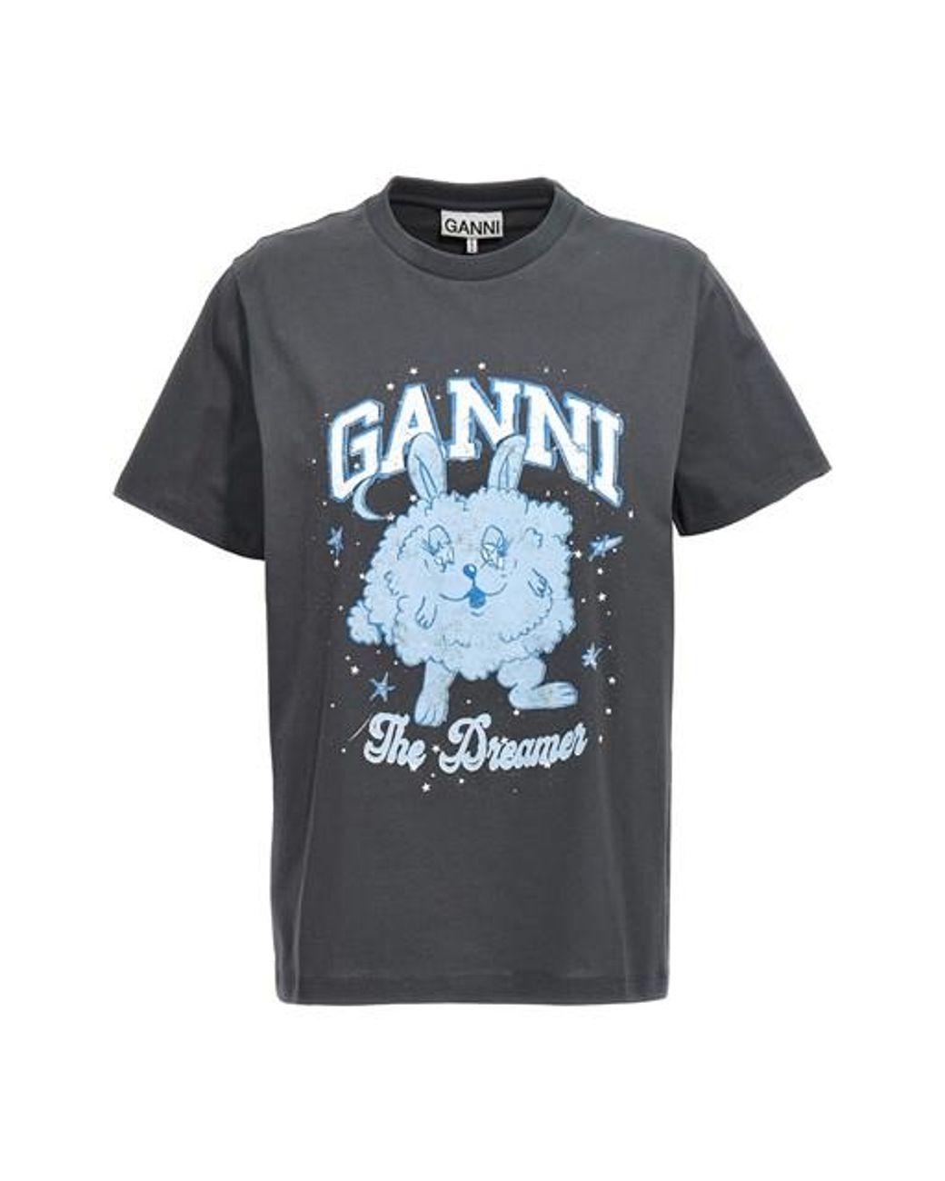 Ambient deform Tæl op Ganni T-shirt 'the Dreamer' Capsule Bunny in Black | Lyst