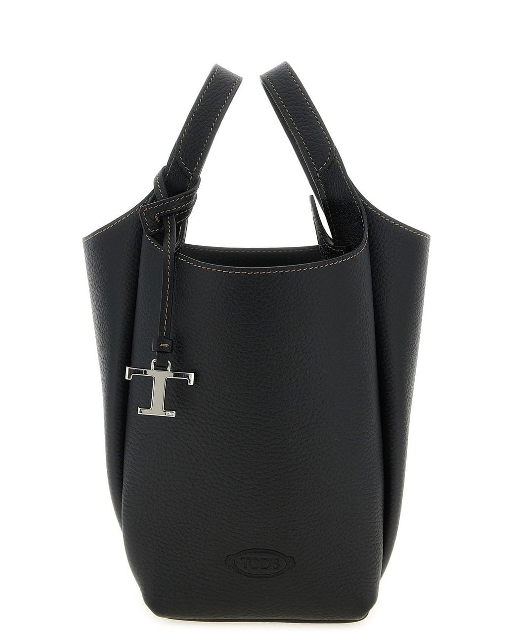 Tod's Black 'T Timeless' Mini Bucket Bag