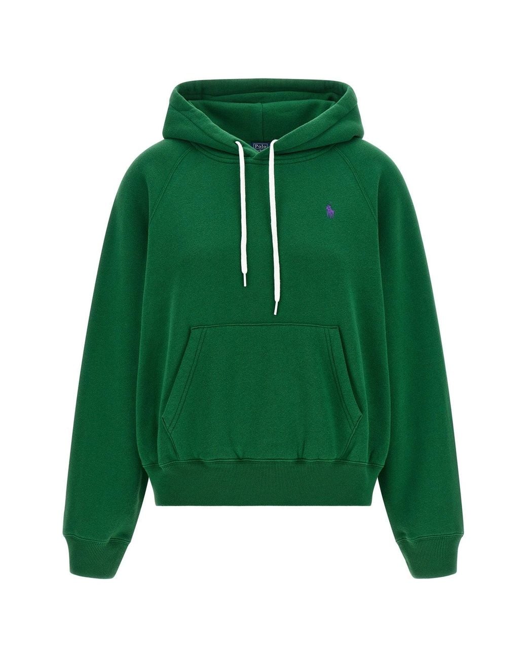 Polo Ralph Lauren Green Hoodie With Contrasting Drawstrings
