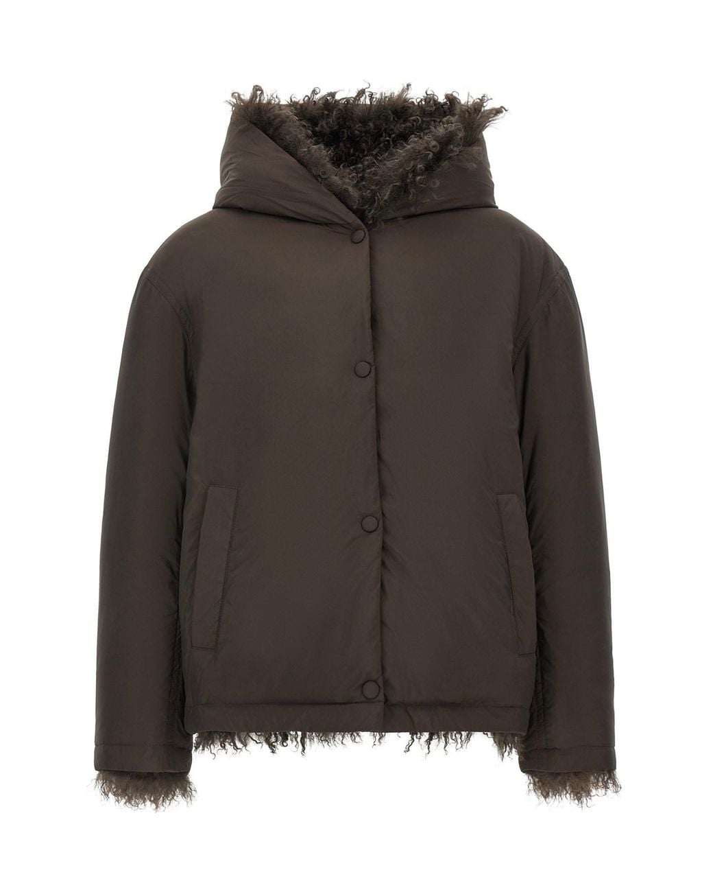 Army by Yves Salomon Black Reversible Fur Down Jacket