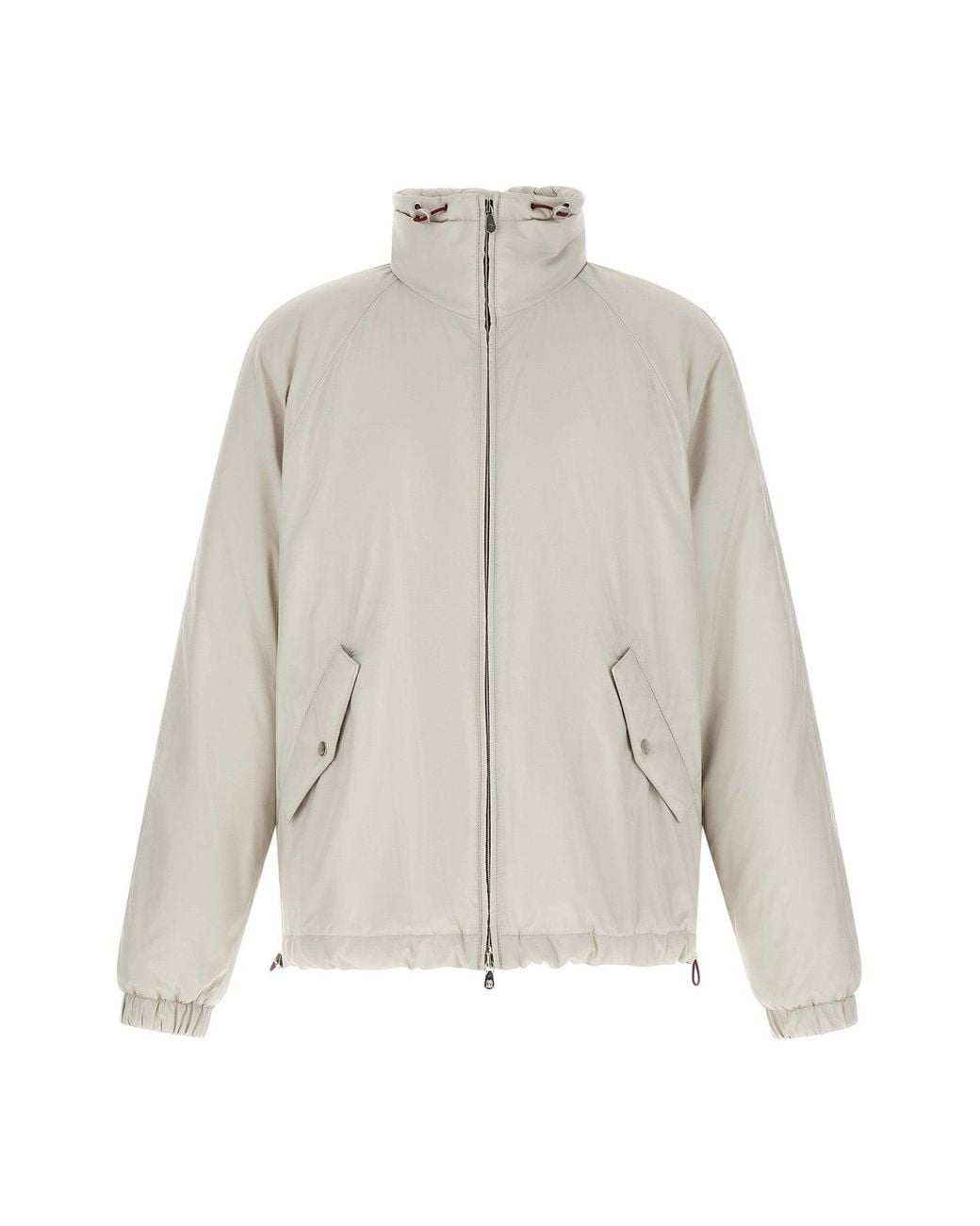 Brunello Cucinelli White Lightweight Nylon Jacket for men