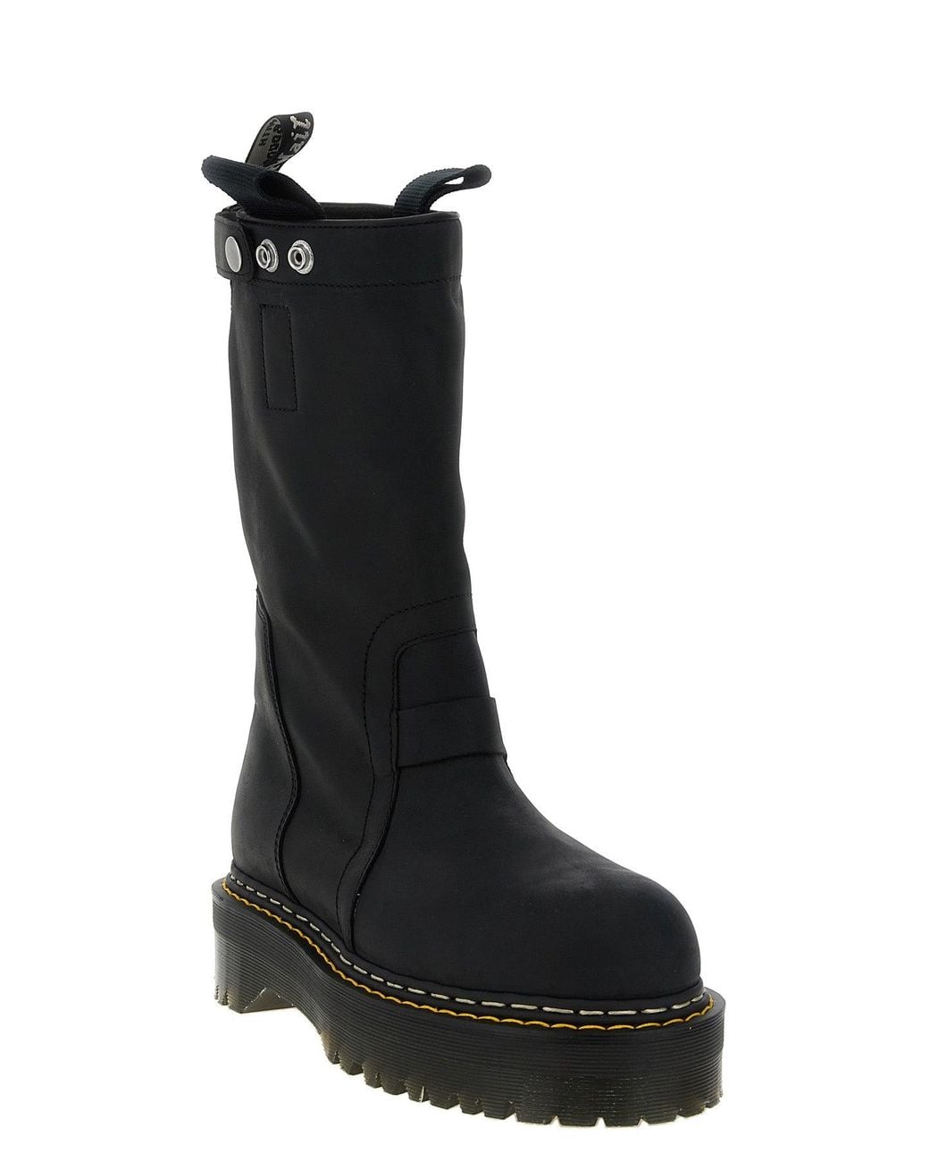 Rick Owens Black Dr. Martens X 'Quad Sole Pull On' Boot for men