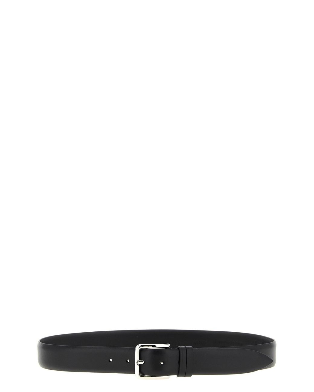 ZERBINI CLAUDIO Black Leather Belt for men