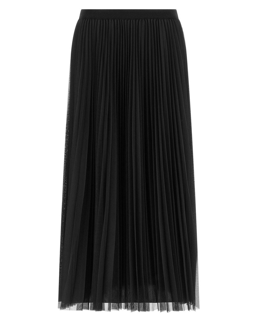 Fabiana Filippi Black Tulle Pleated Skirt