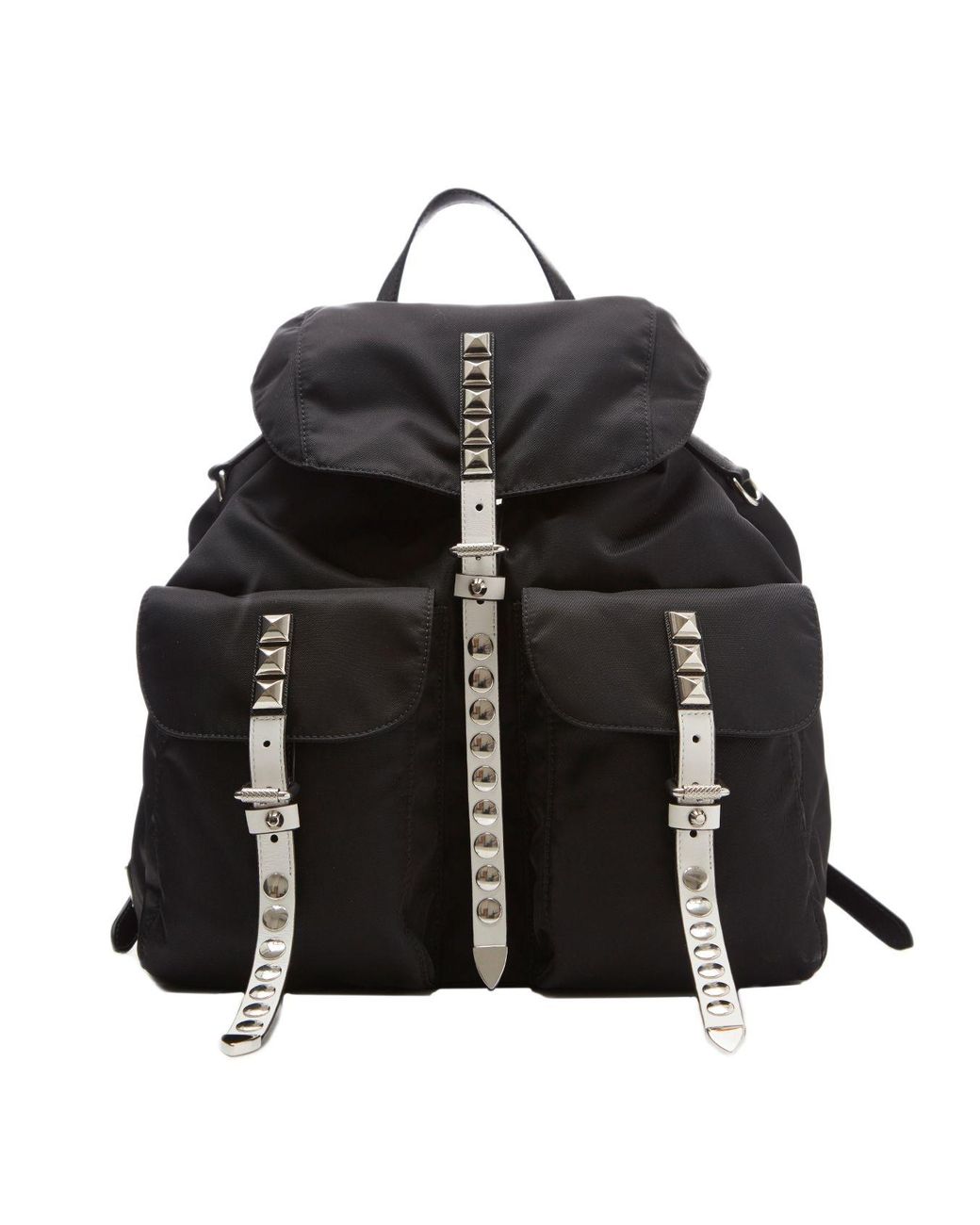 prada studded backpack