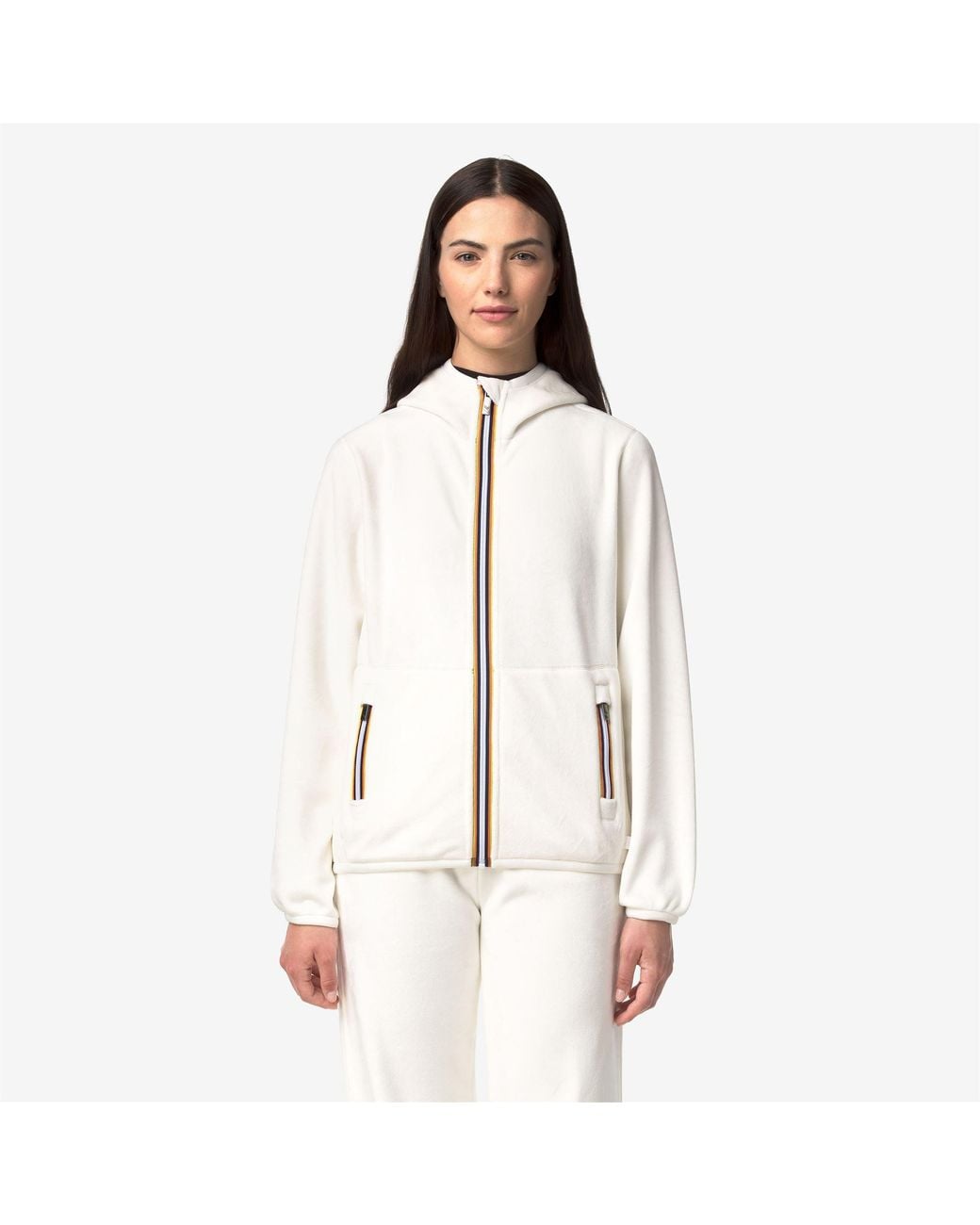 Lily Velour Polar Double K-Way de color White