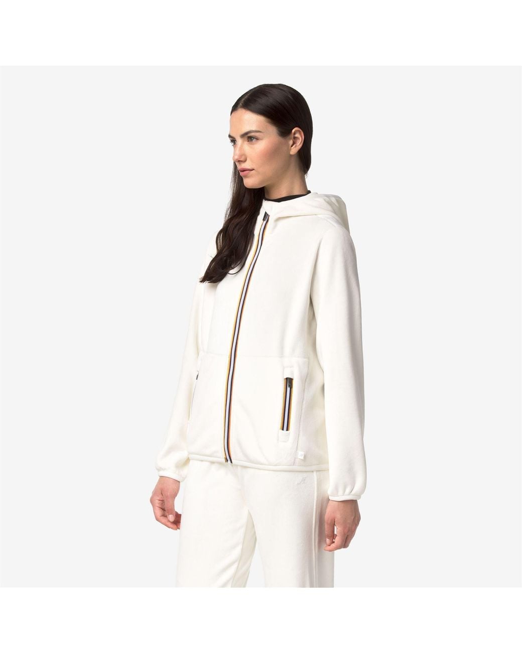 Lily Velour Polar Double K-Way de color White