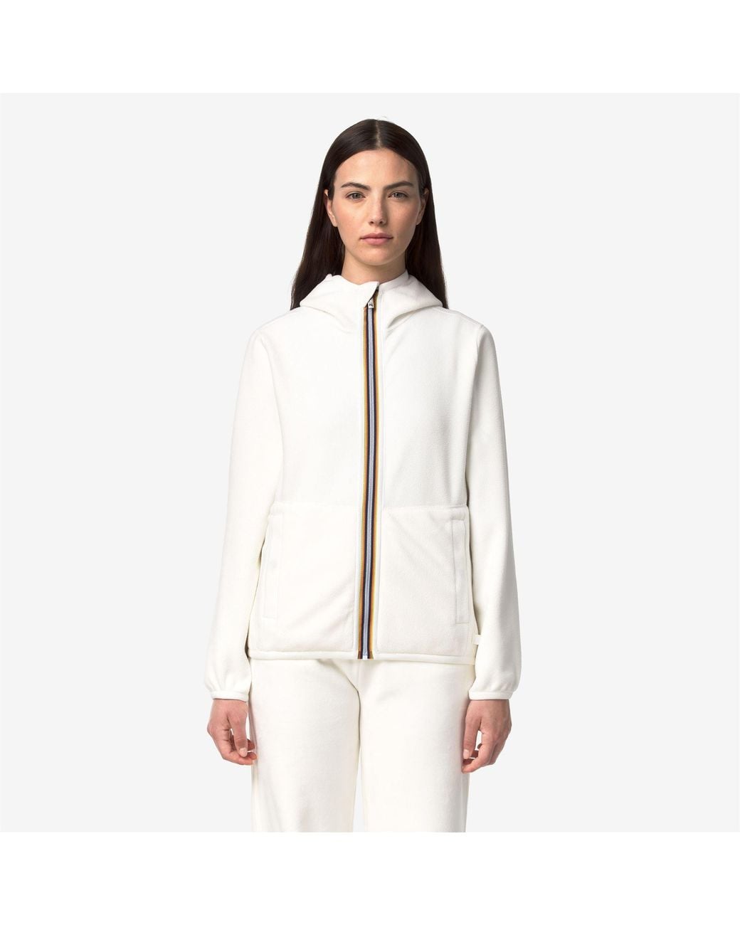 Lily Velour Polar Double K-Way de color White