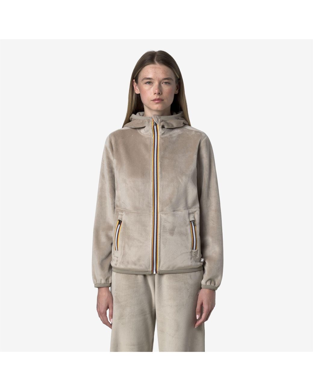 Lily Velour Polar Double K-Way de color Gray