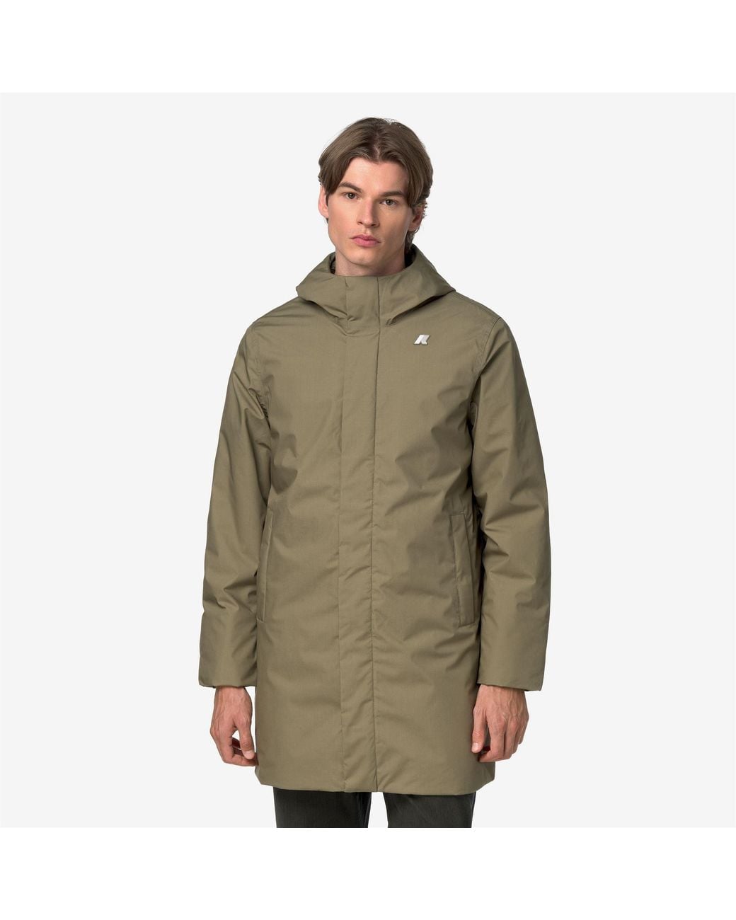 Thomas Warm Micro Canvas di K-Way in Green da Uomo