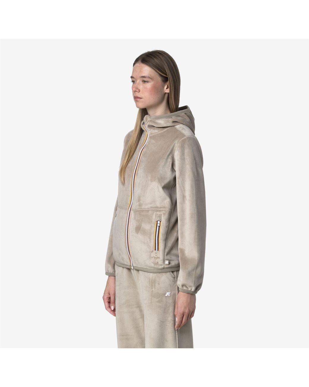Lily Velour Polar Double K-Way de color Gray