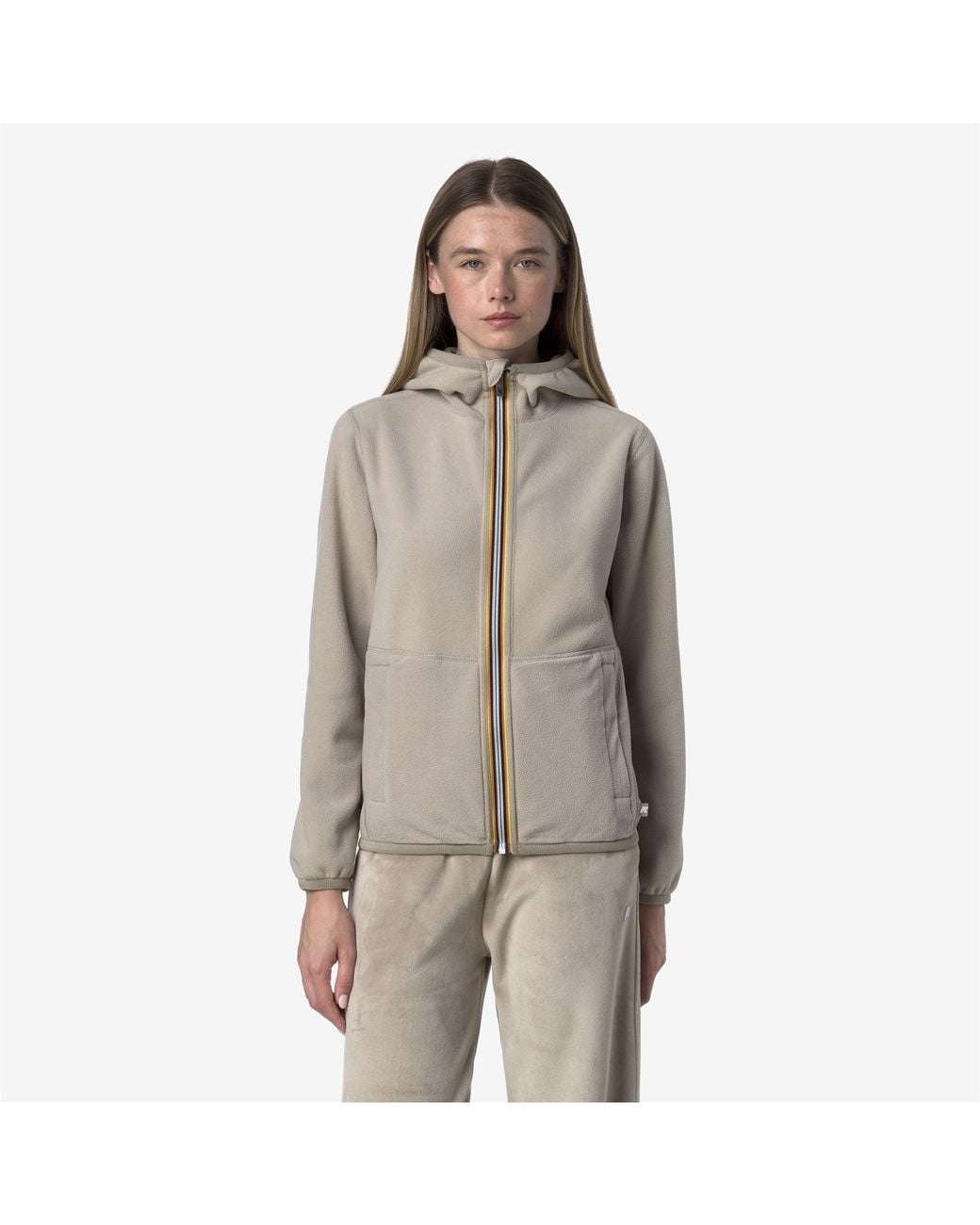 Lily Velour Polar Double K-Way de color Gray