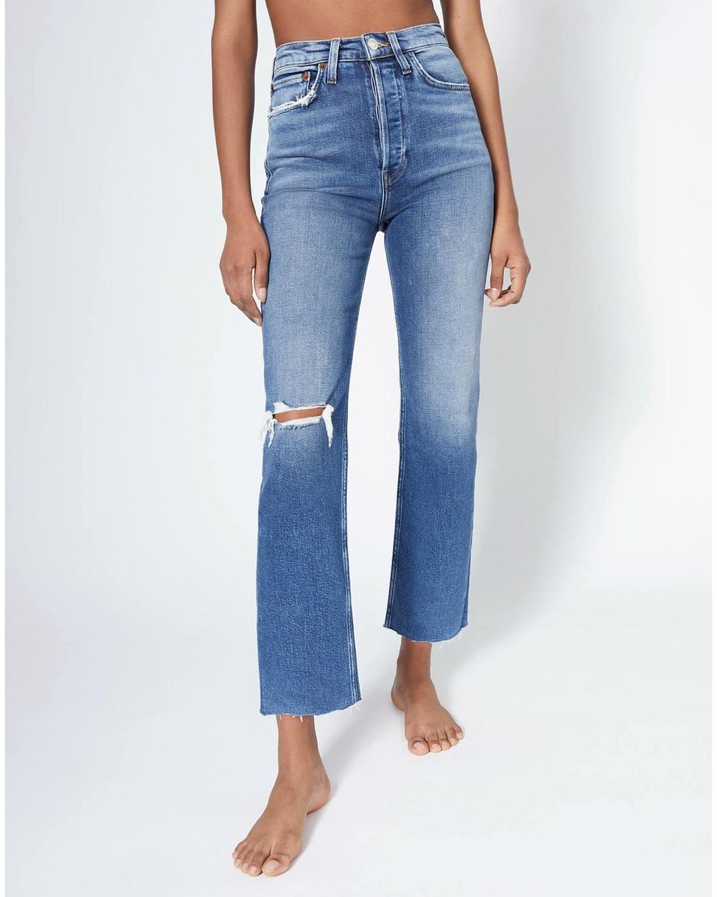 ultra high rise vintage straight jeans