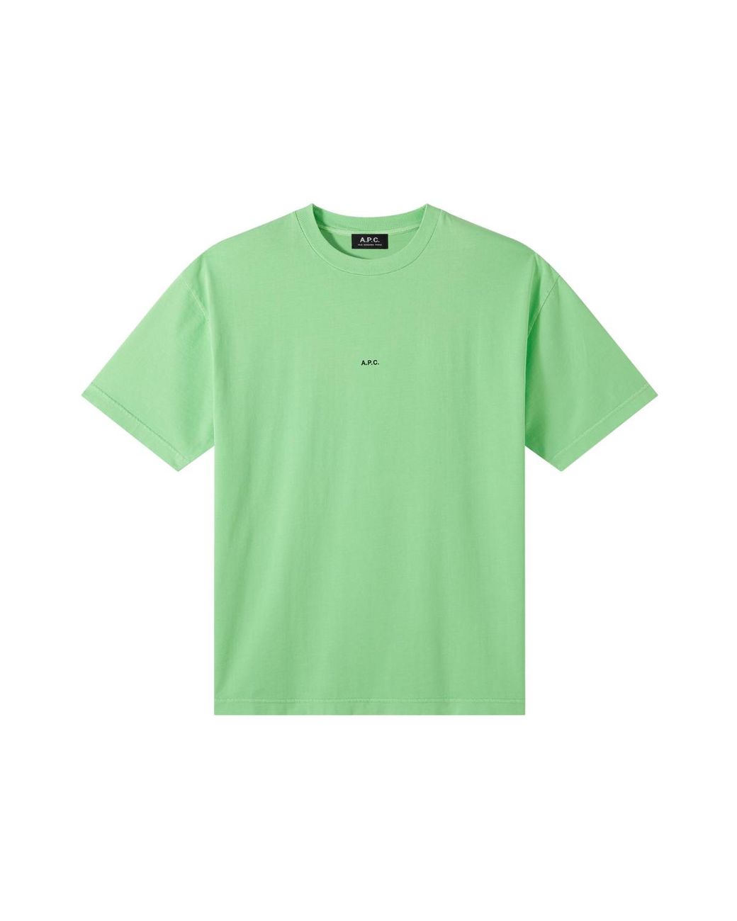 A.P.C. T shirt Kyle Fluo Vert Fluo in Green for Men Lyst