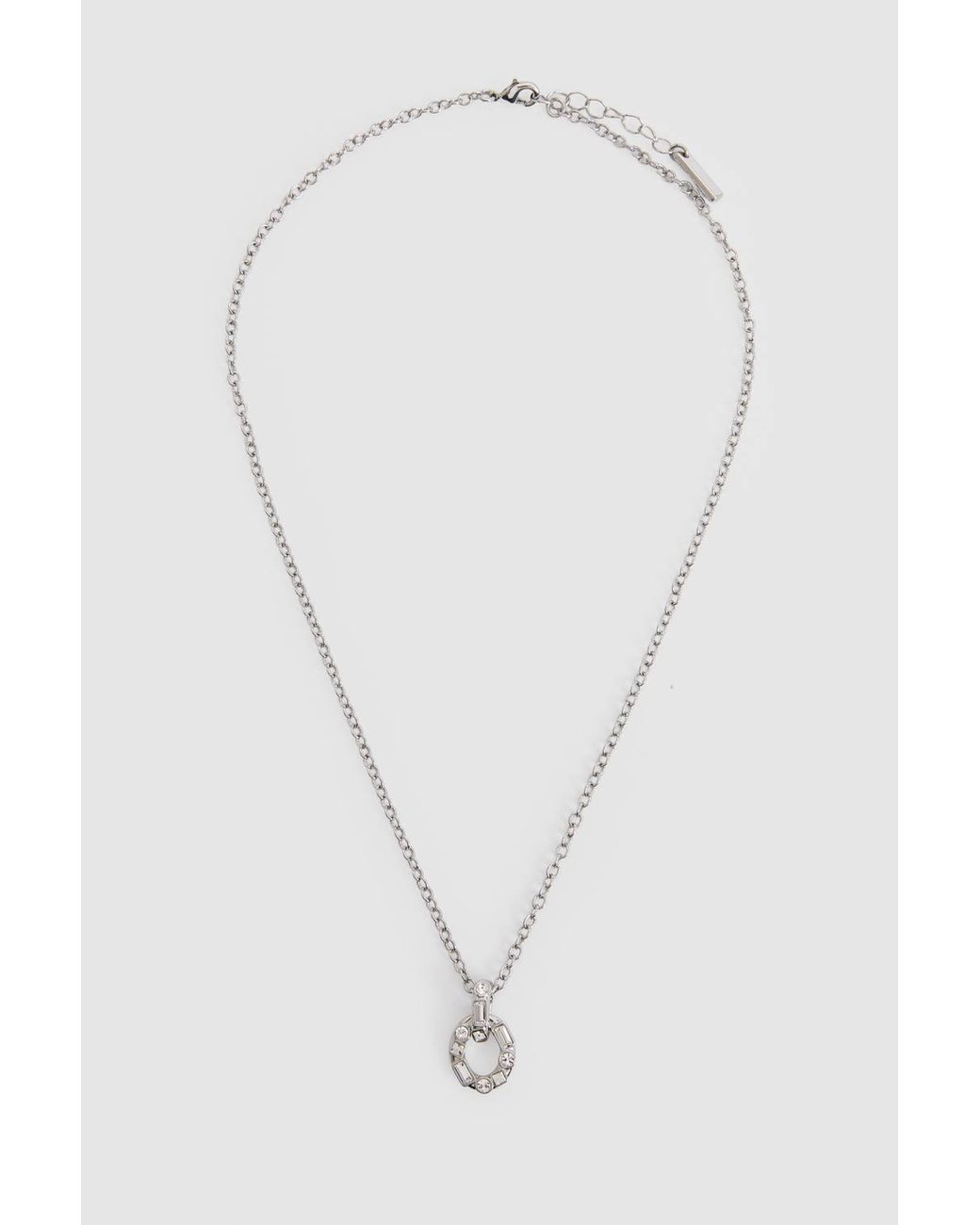 Karen Millen Brown Crystal Chain Link Pendant Necklace