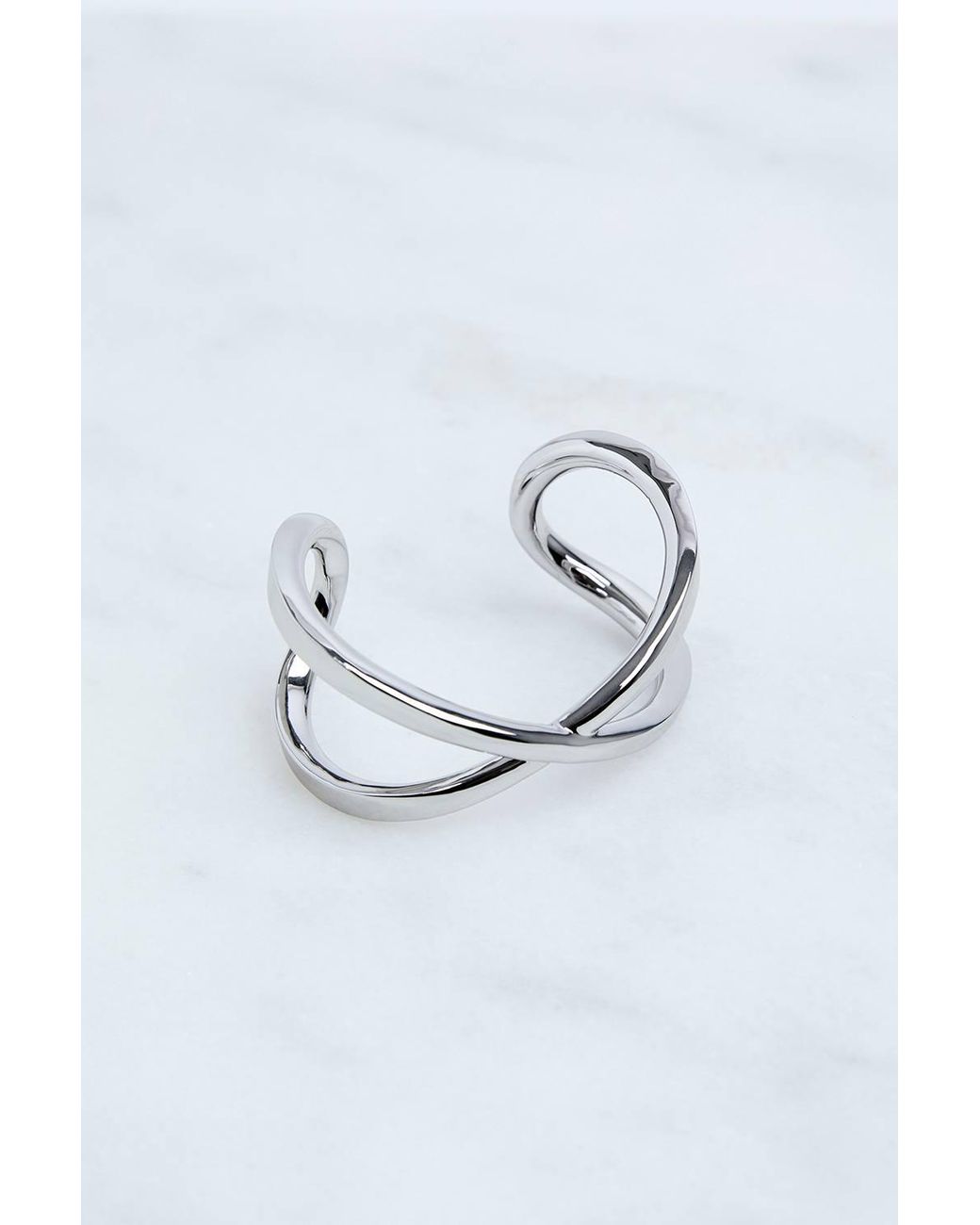Karen Millen Blue Premium Statement Criss-Cross Cuff Bracelet
