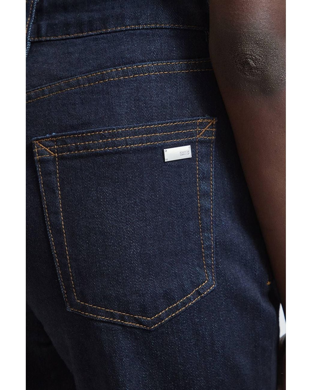 Karen Millen Blue Denim Slim Straight Leg Jeans