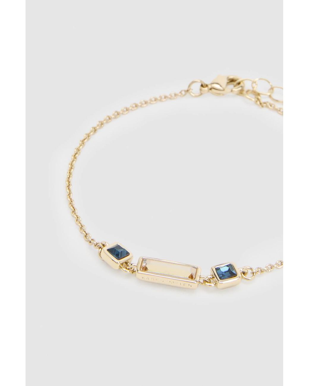 Karen Millen White Crystal Baguette Bracelet