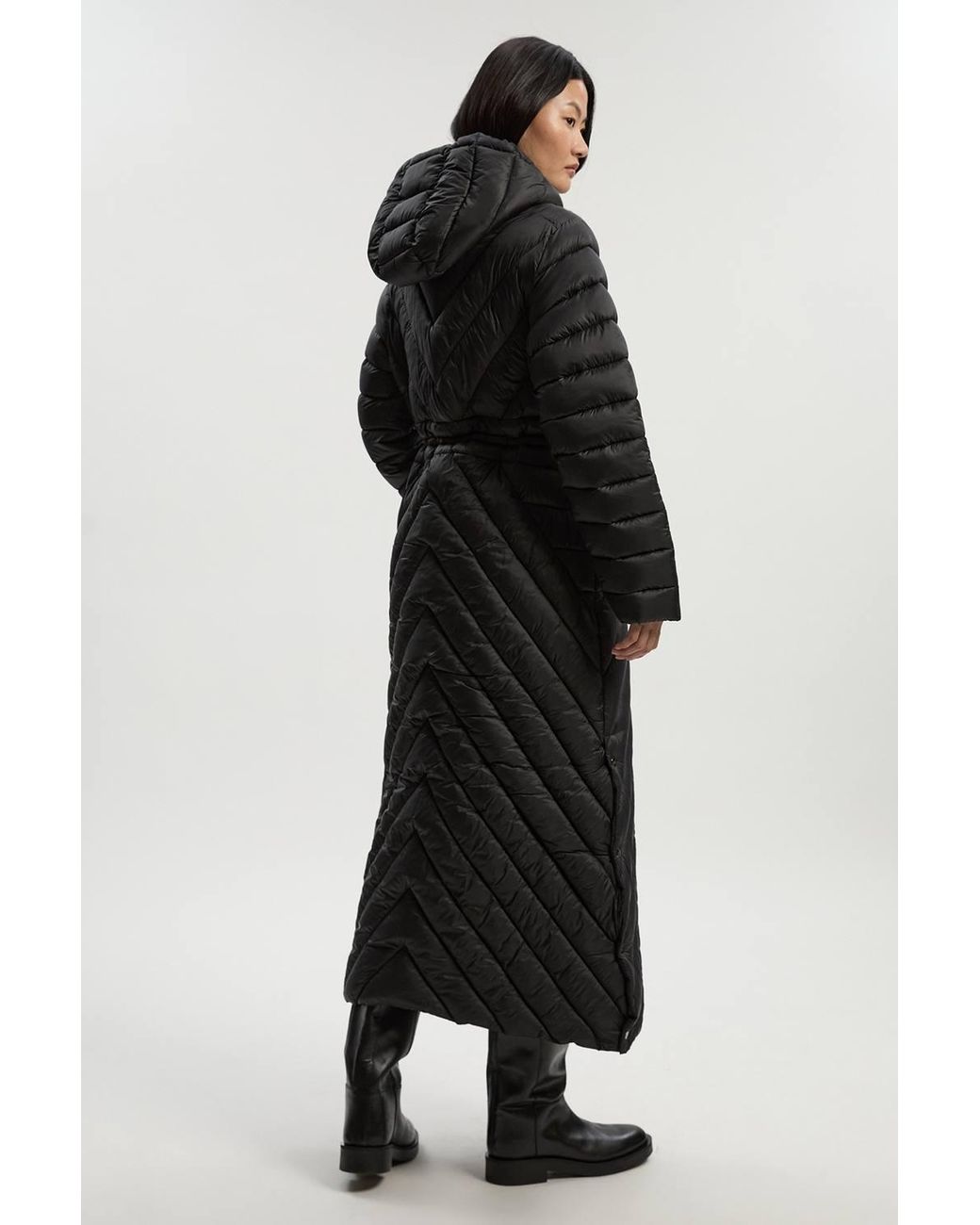 Karen Millen Black Lightweight Packable Maxi Coat