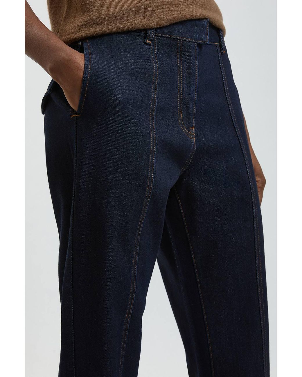 Karen Millen Blue Denim Straight Leg Jeans