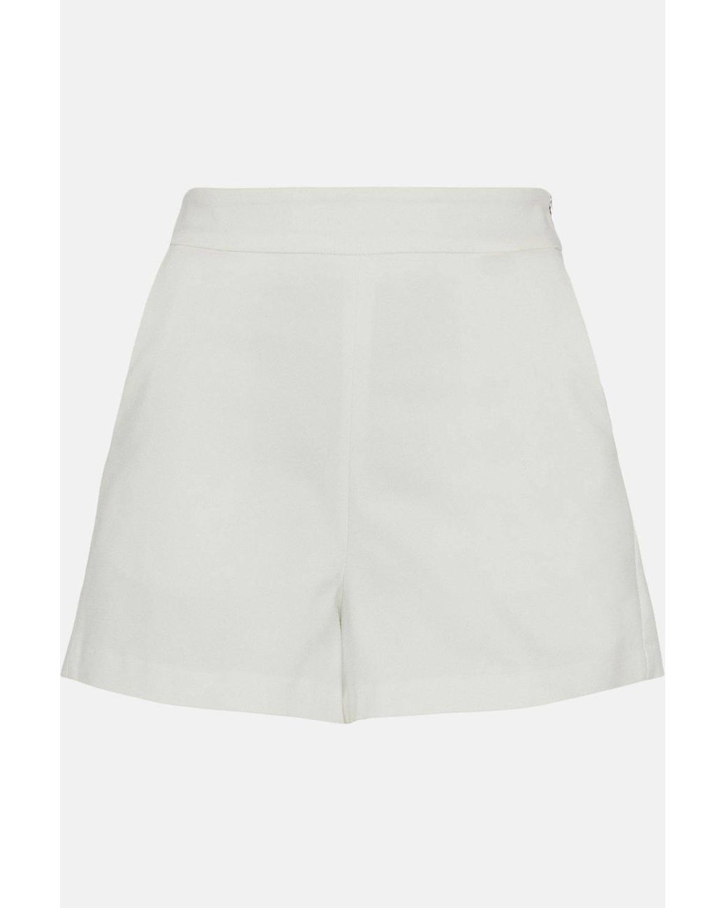 Karen Millen Natural Essential Cotton Techno Woven Shorts