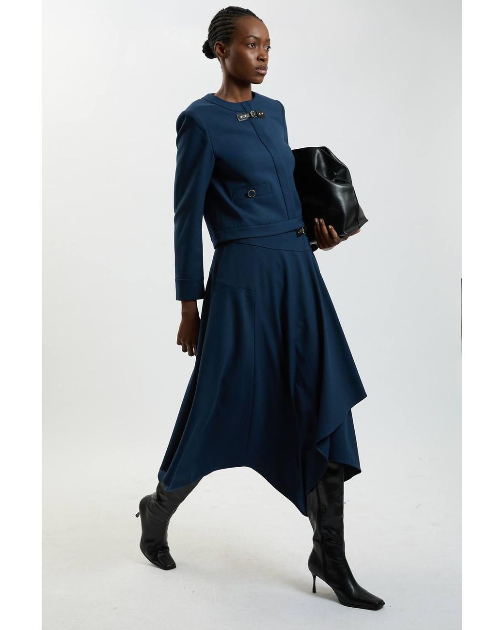 Karen Millen Blue Tailored Skirt