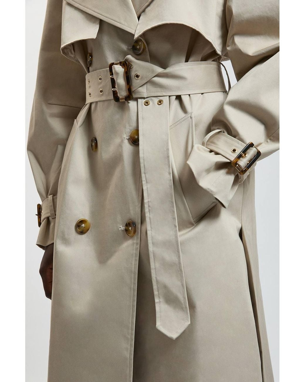 Karen Millen Natural Belt Detail Trench Coat