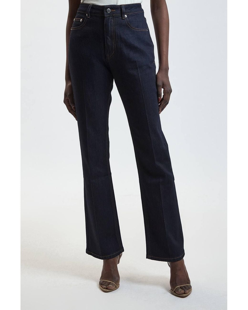 Karen Millen Blue Denim Slim Straight Leg Jeans