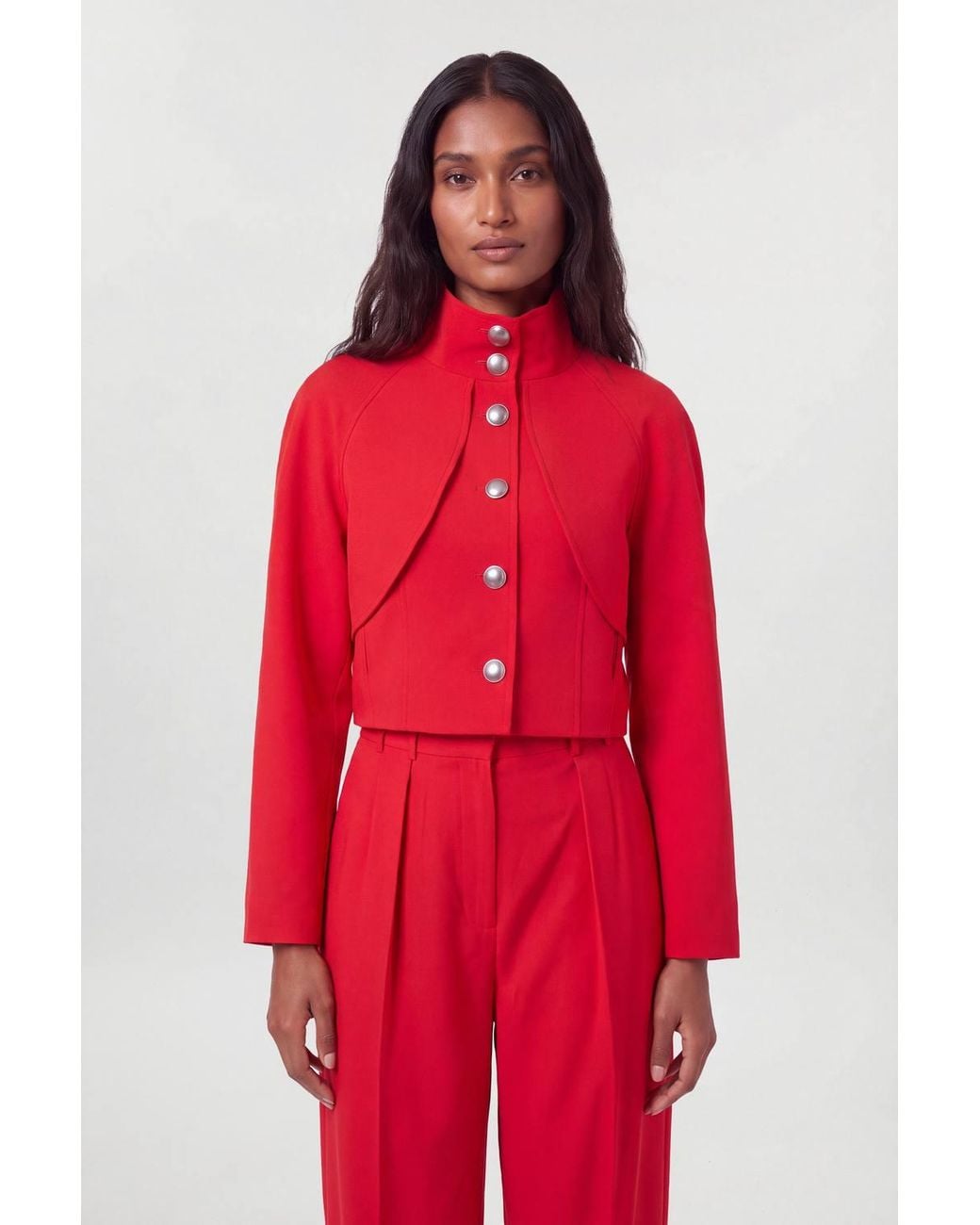 Karen Millen Polished Compact Rounded Tailored Jacket