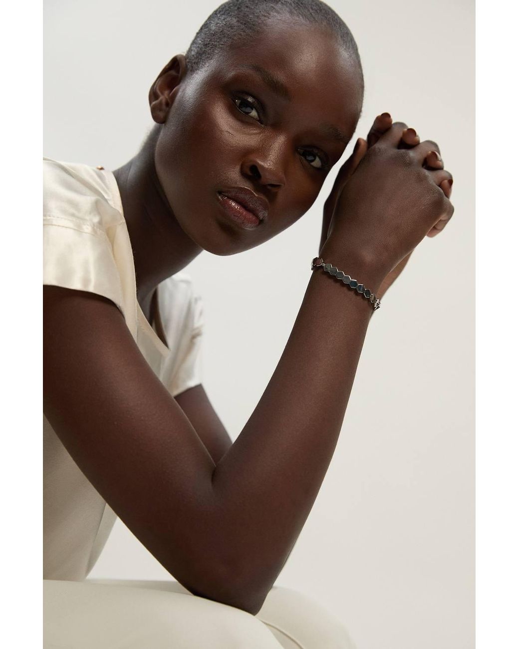 Karen Millen Brown Mosaic Bracelet